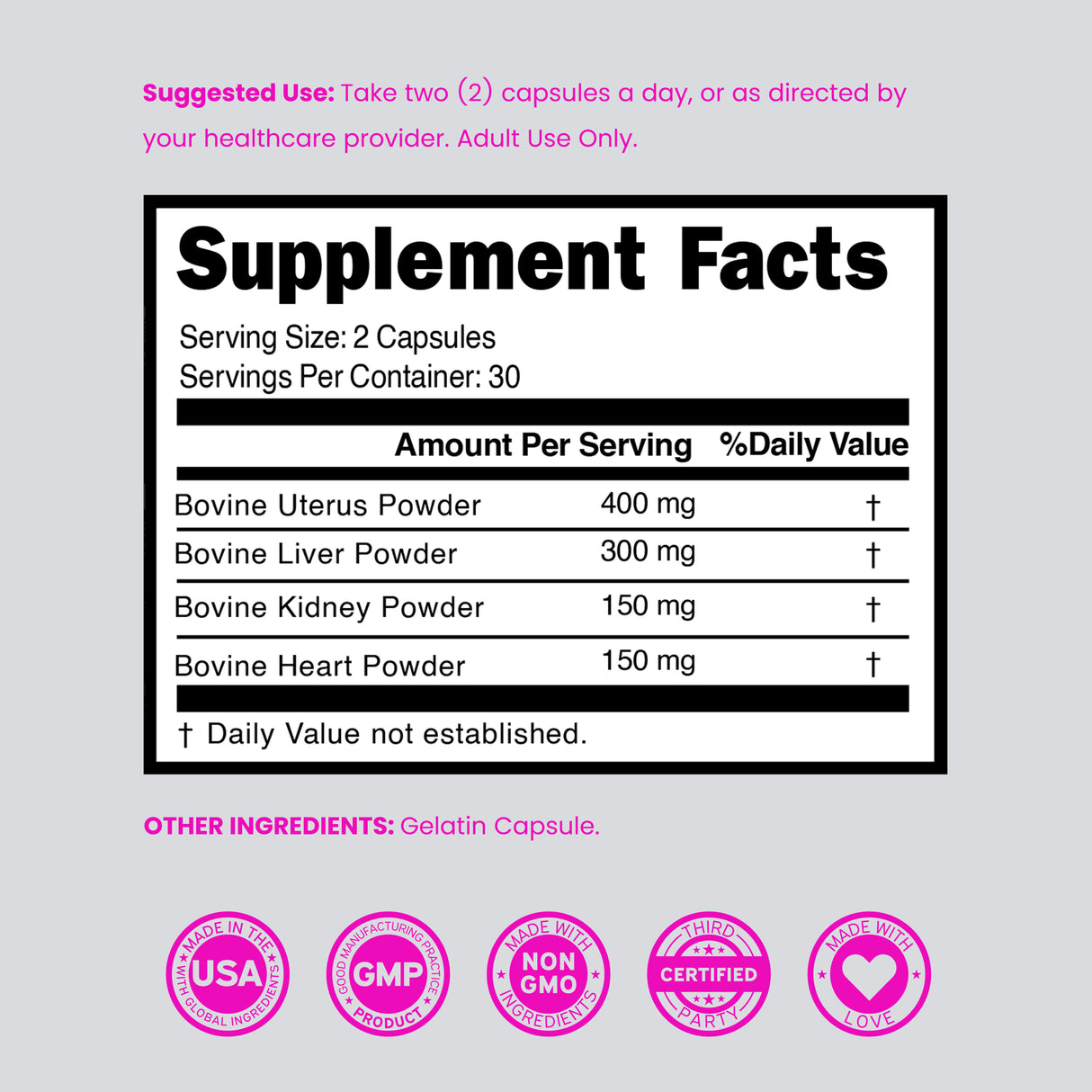 Beef Organ Supplement for Women