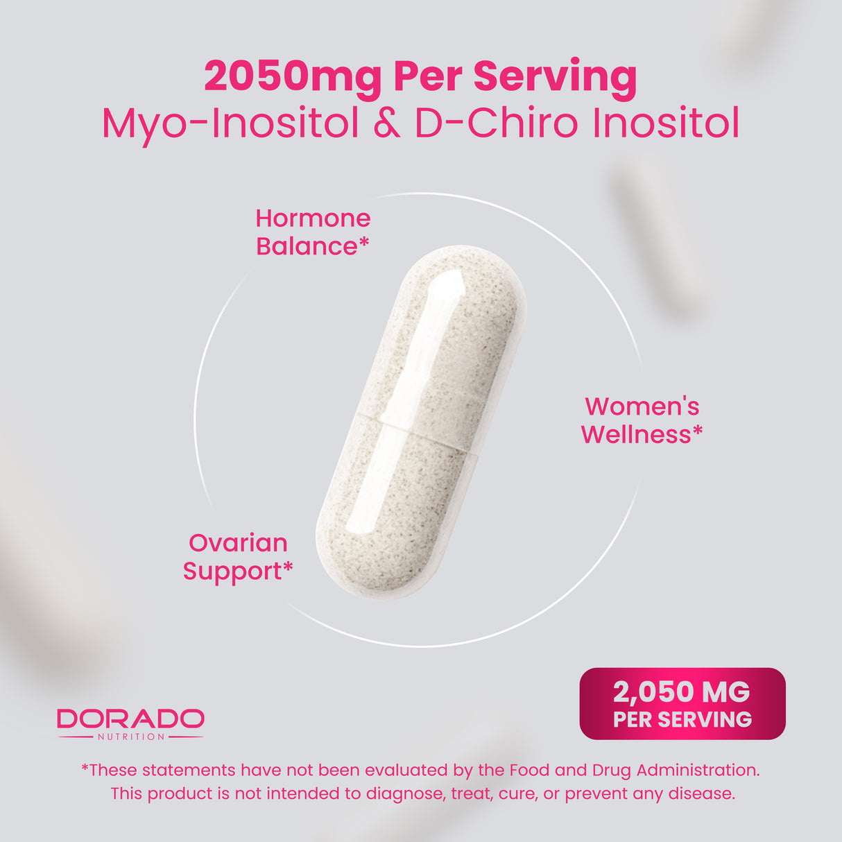Myo-Inositol & D-Chiro Inositol Supplement For Women (360 Capsules)