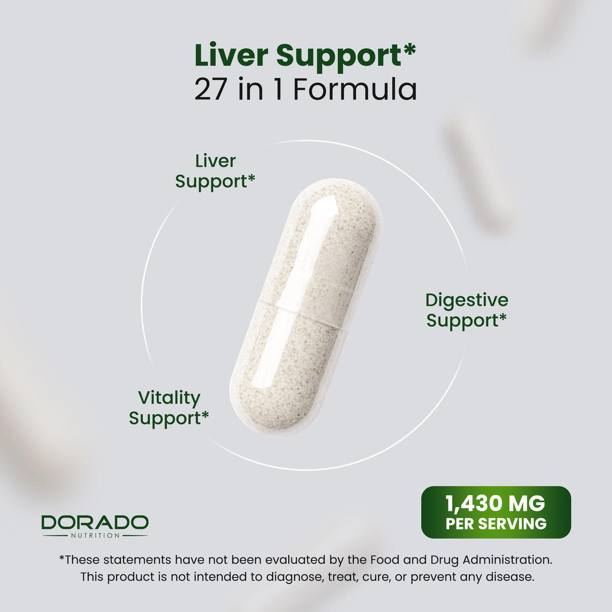 Liver Cleanse Detox & Repair Support* (27 in 1 Formula) - 60 Capsules