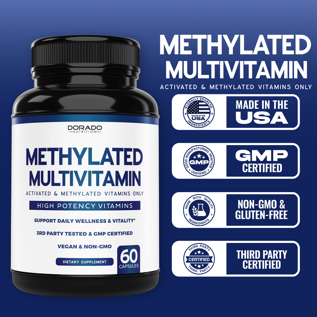 Methylated Multivitamin Supplement for Women & Men