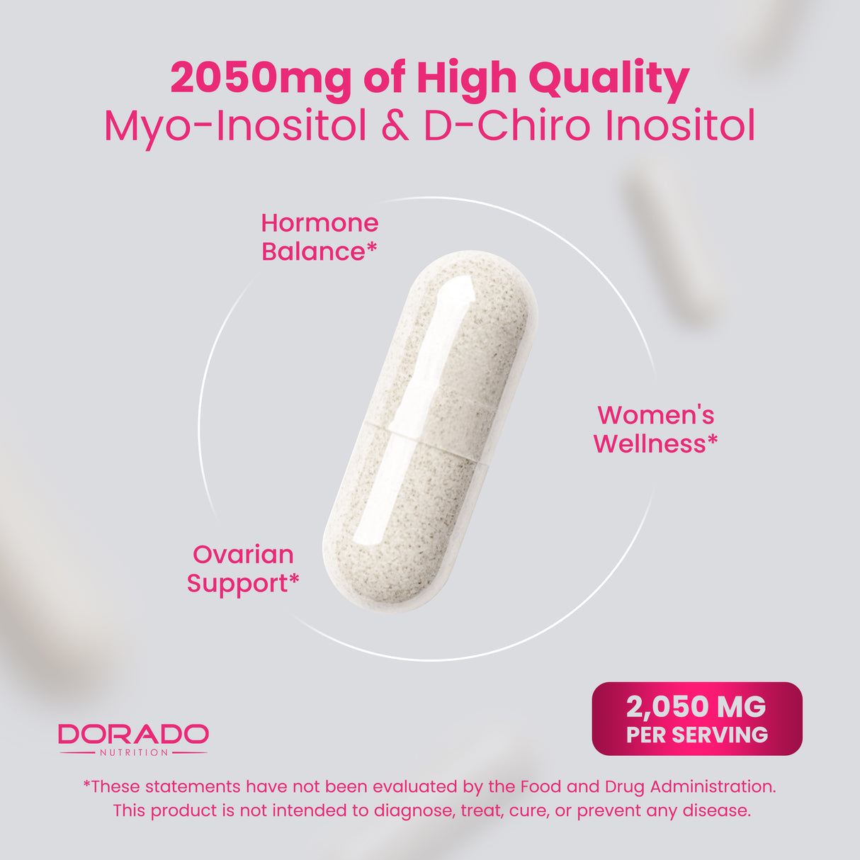 Myo-Inositol & D-Chiro Inositol Supplement - (120 Capsules)