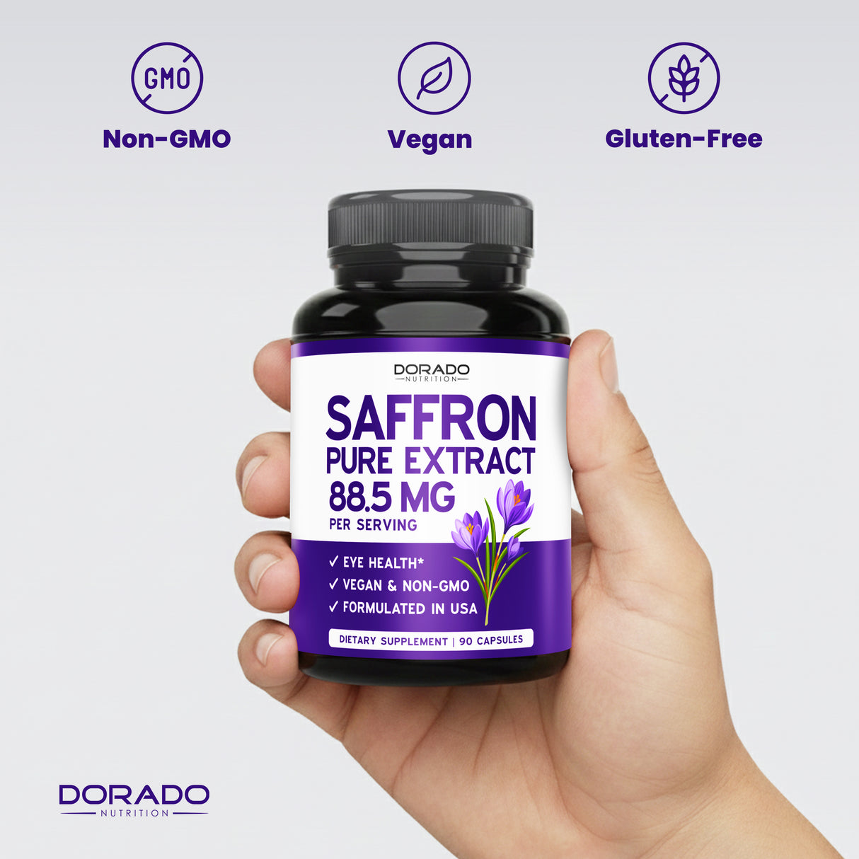 Saffron Flower Extract Supplement (90 Capsules) Women & Men