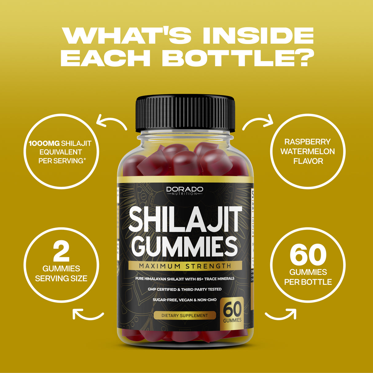 Shilajit Gummies 1000mg - (60 Gummies)