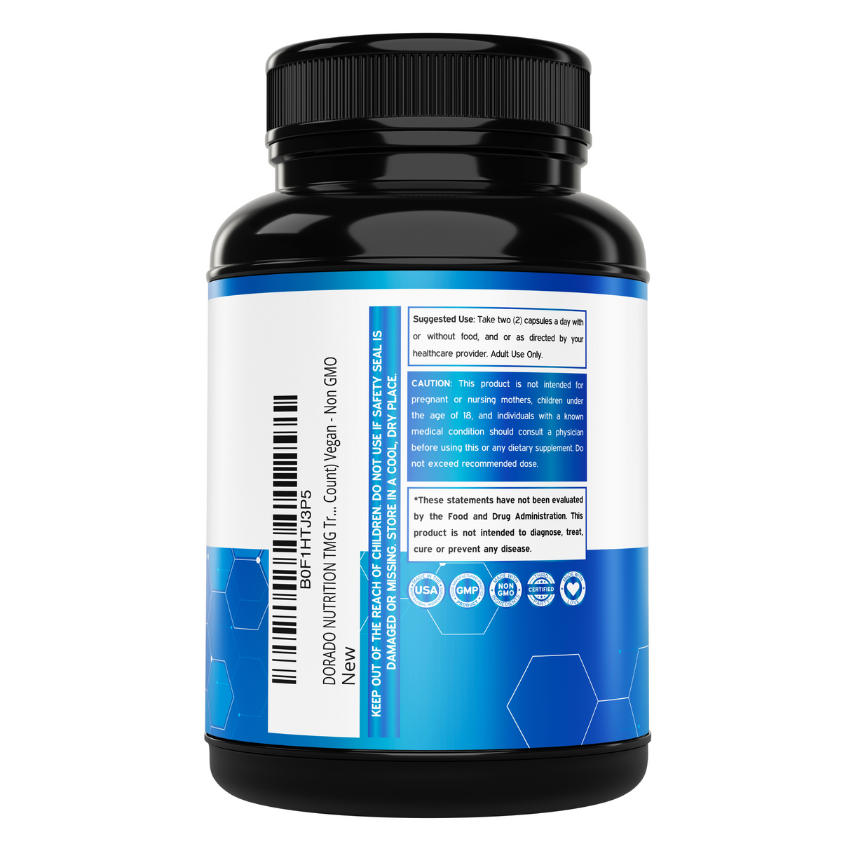 TMG Trimithylglycine Supplement (180 Capsules) for Women & Men