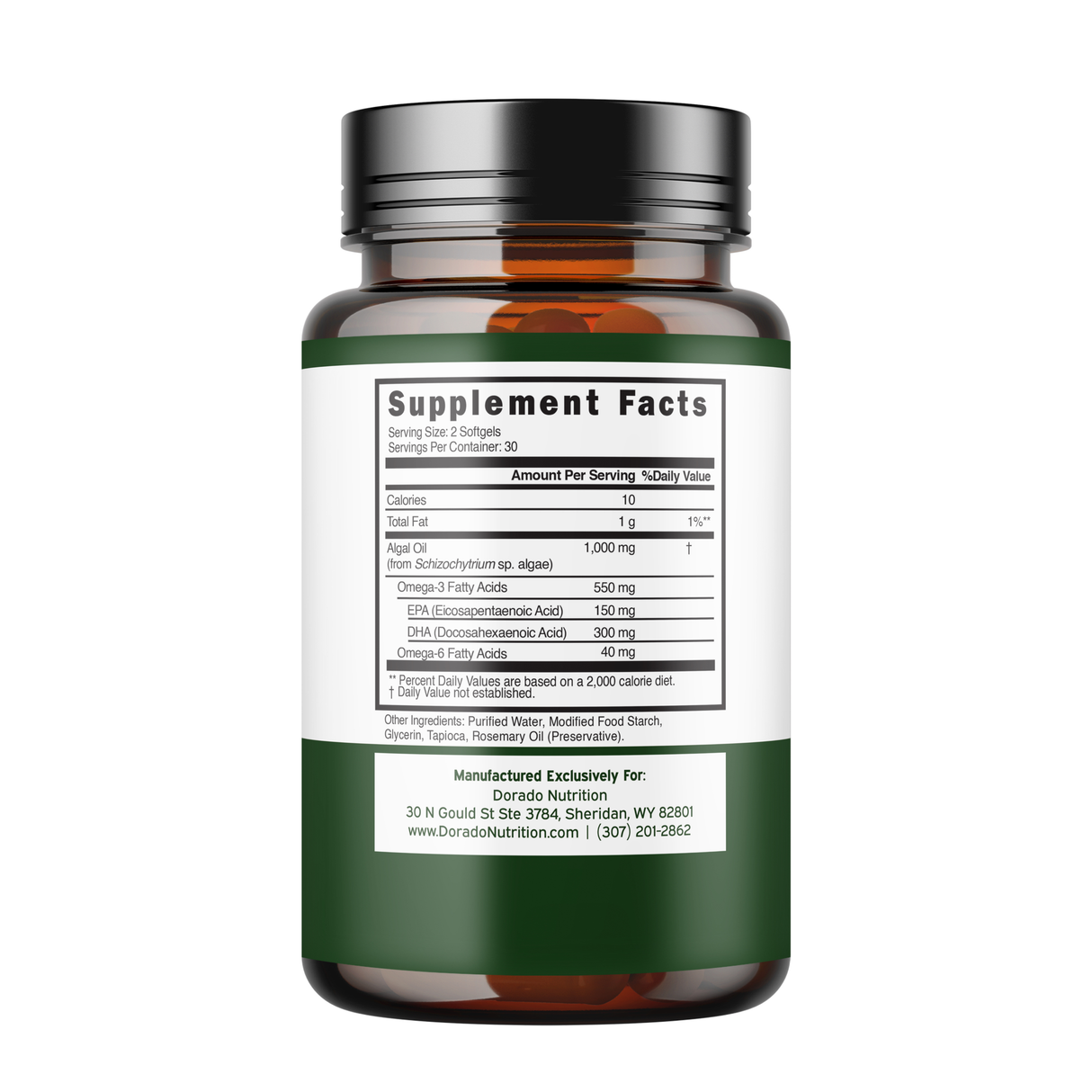 Vegan Omega 3 Algae Oil (60 Softgels)