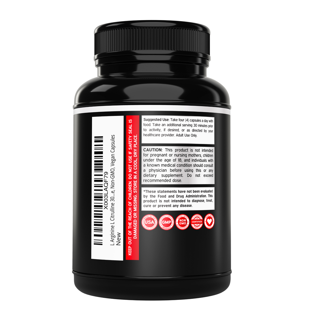 L Arginine L Citrulline 3000mg Supplement (240 Capsules)
