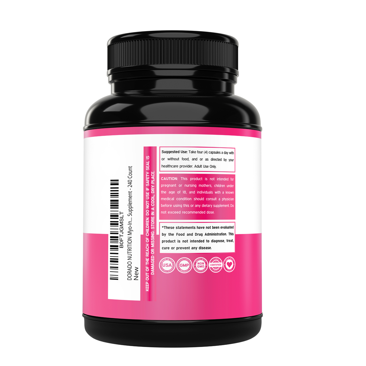 Myo-Inositol & D-Chiro Inositol Supplement For Women (240 Capsules)