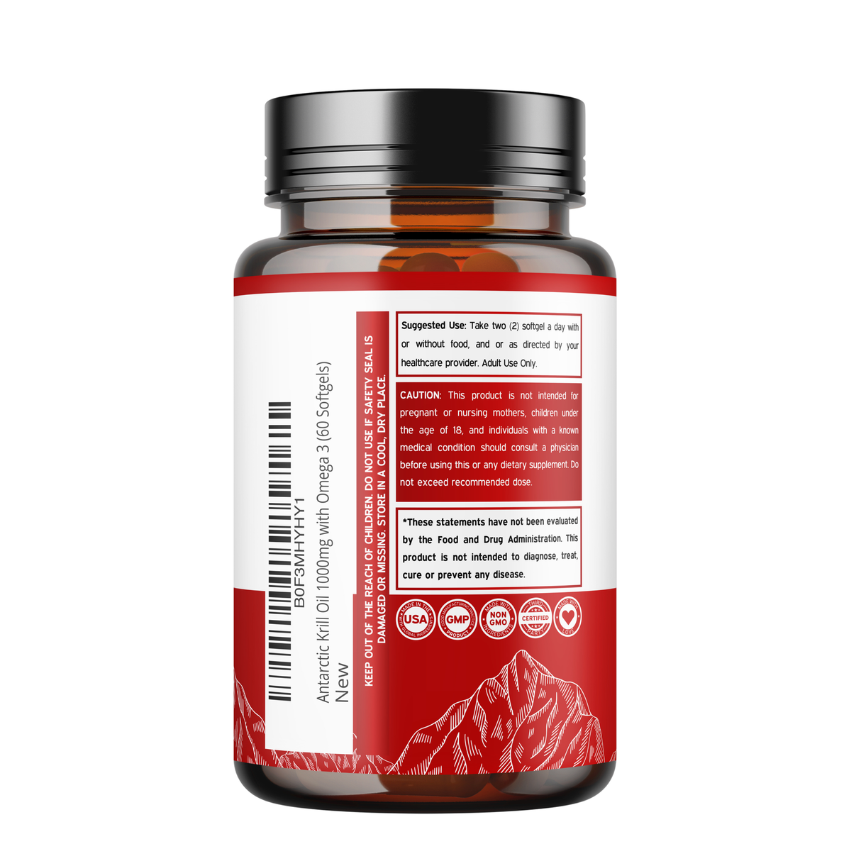Antarctic Krill Oil Supplement (60 Softgels)