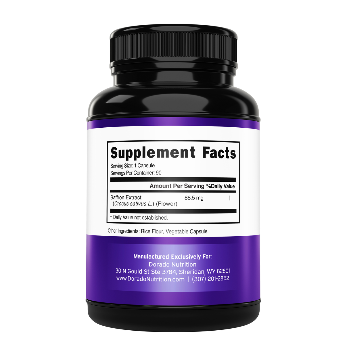 Saffron Flower Extract Supplement (90 Capsules) Women & Men