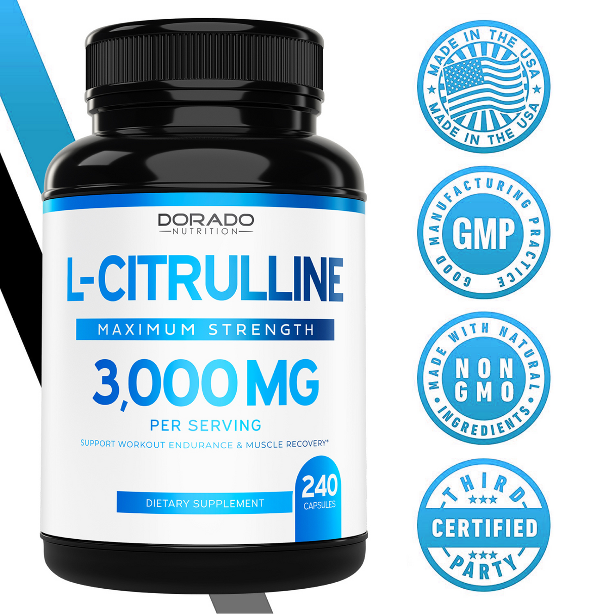 L Citrulline 3000mg - (240 Capsules)