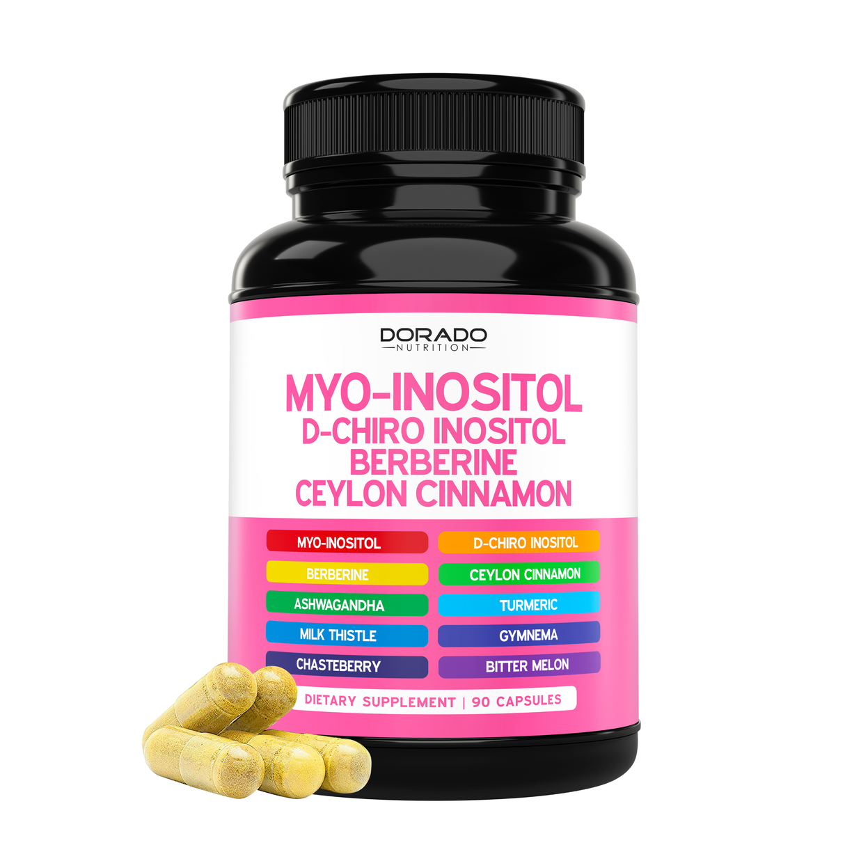 Myo-Inositol & D-Chiro Inositol Supplement for Women (90 Capsules)