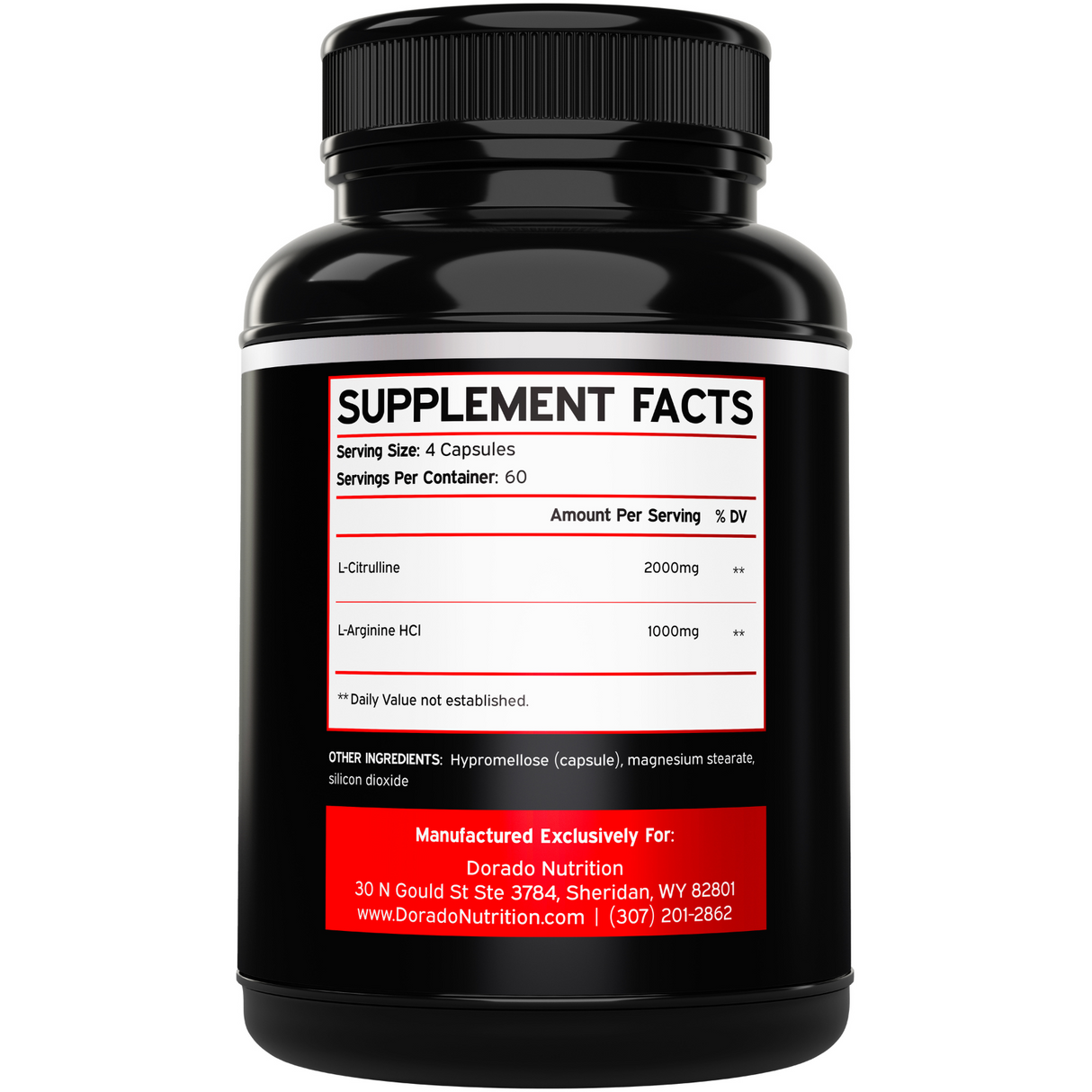 L Arginine L Citrulline 3000mg Supplement (240 Capsules)