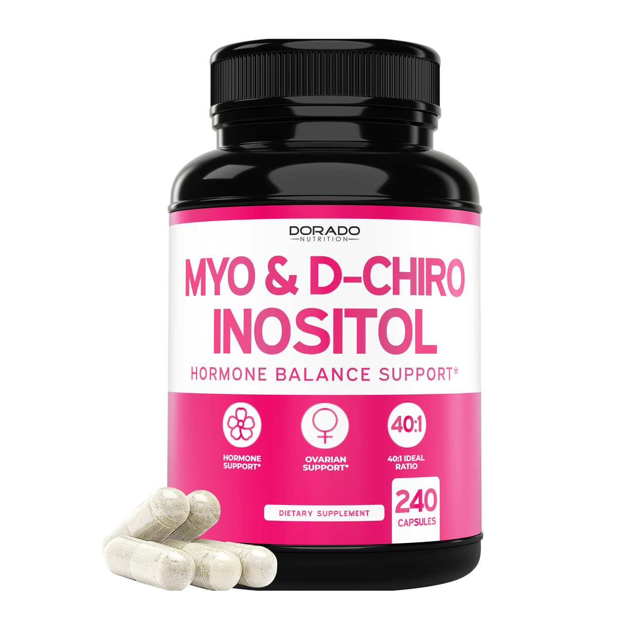 Myo-Inositol & D-Chiro Inositol Supplement For Women 240 Count – Dorado ...