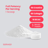Creatine + Collagen & BCAA's | Creatine Monohydrate Powder (30 Serving)