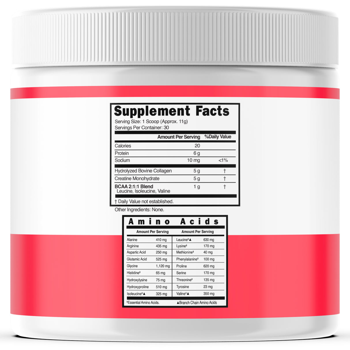 Creatine + Collagen & BCAA's | Creatine Monohydrate Powder (30 Serving)