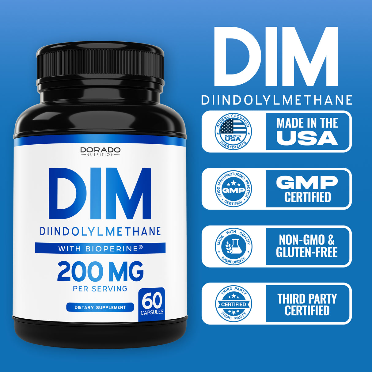 DIM Diindolylmethane Supplement (60 Capsules)
