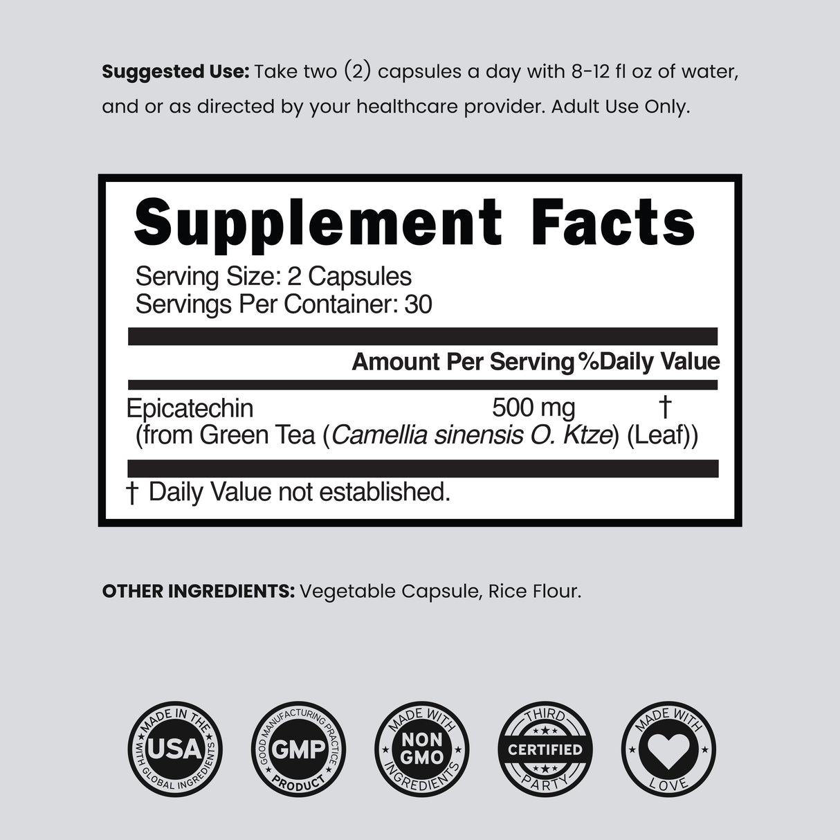 Epicatechin Extract (500mg)