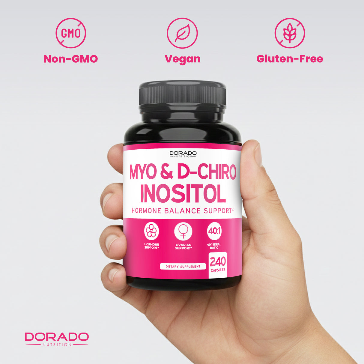 Myo-Inositol & D-Chiro Inositol Supplement For Women (240 Capsules)