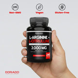 L Arginine L Citrulline 3000mg Supplement (240 Capsules)