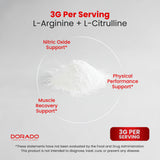 L Arginine L Citrulline Supplement Powder (3g) for Men & Women