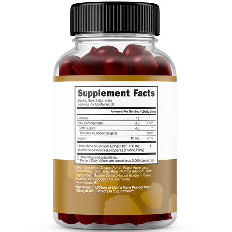 Lions Mane Mushroom Gummies (60 Count)