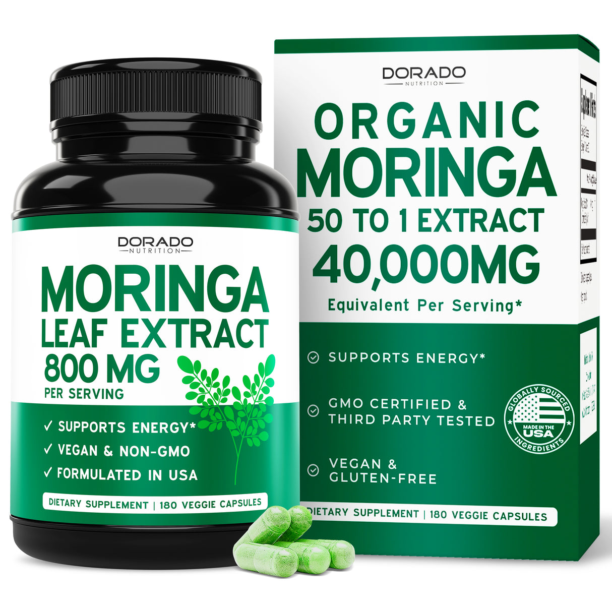 Organic Moringa Supplement (180 Capsule)