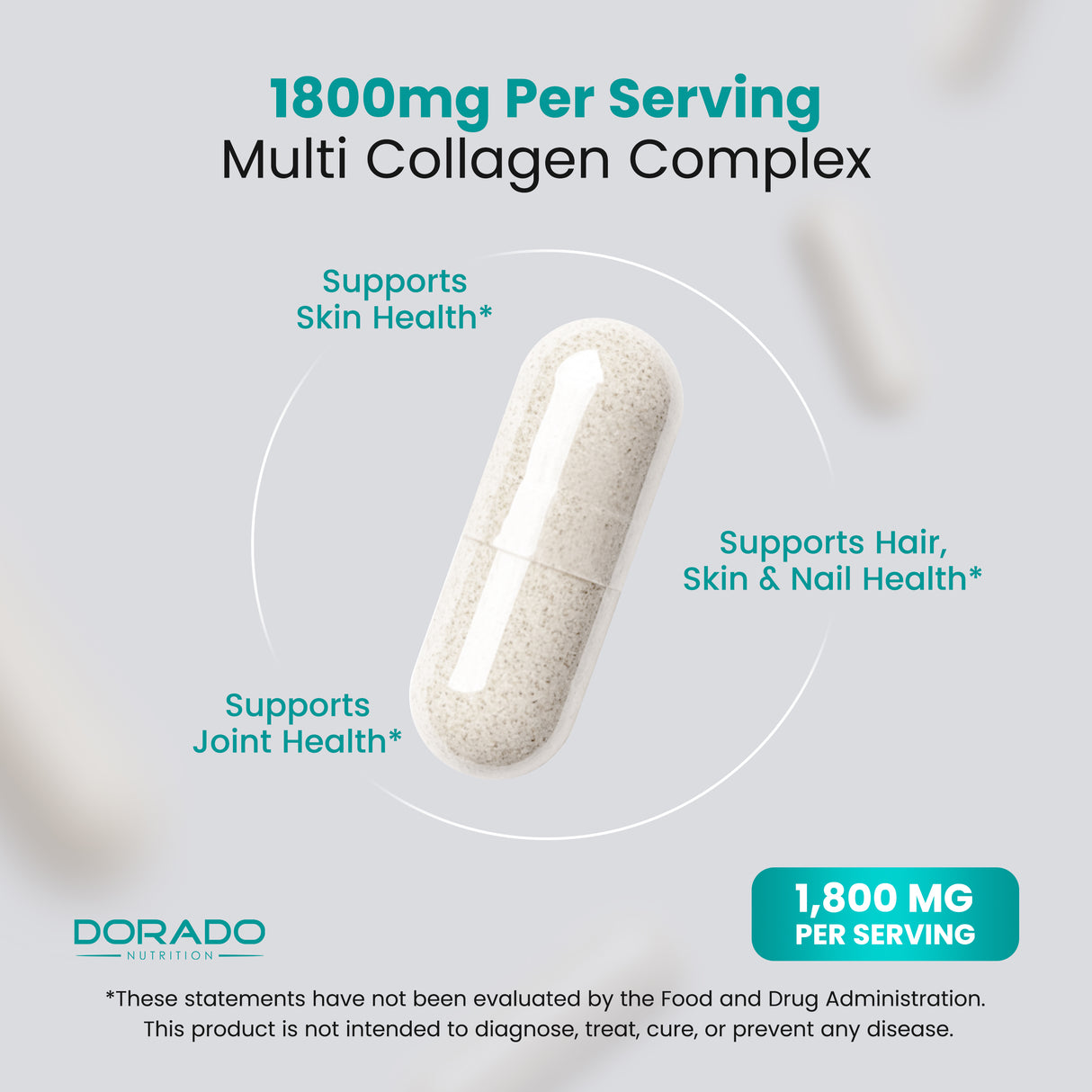 Multi Collagen Pills for Women & Men (120 Capsules)