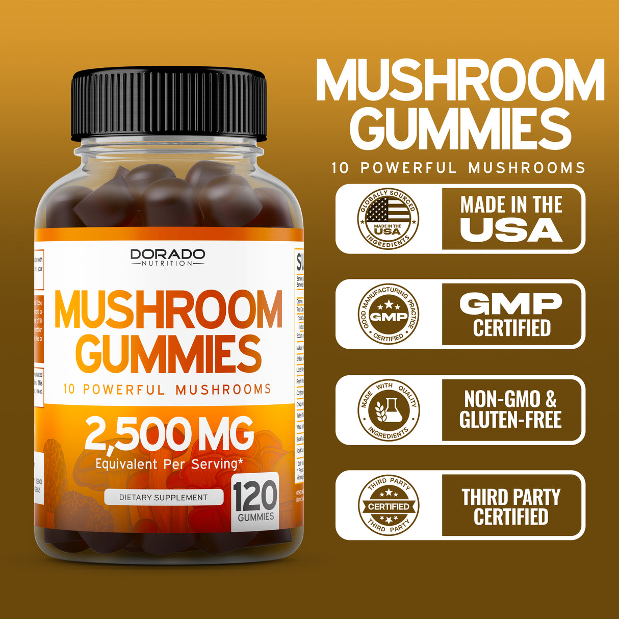 Mushroom Gummies - (120 Gummies)