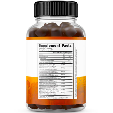 Mushroom Gummies 10 in 1 Blend (60 Gummies)