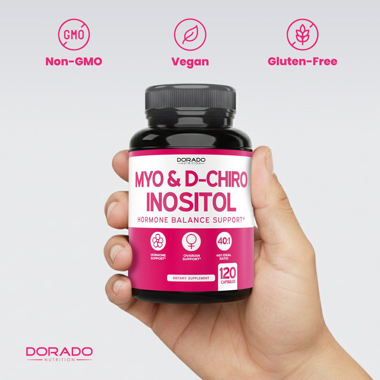 Myo-Inositol & D-Chiro Inositol Supplement - (120 Capsules)