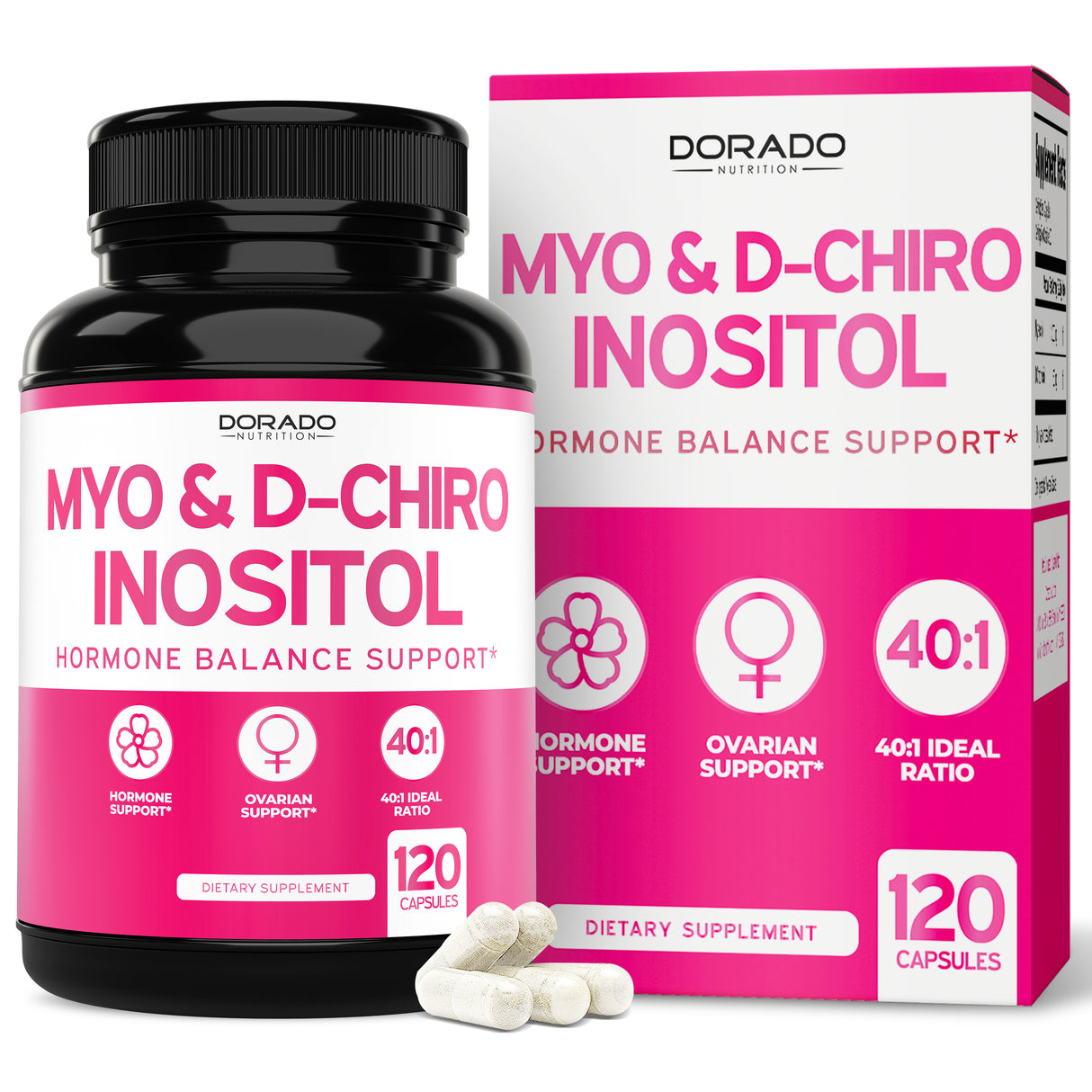 Myo-Inositol & D-Chiro Inositol Supplement - (120 Capsules)