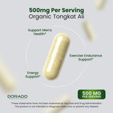 Organic Tongkat Ali for Men (60 Capsules)