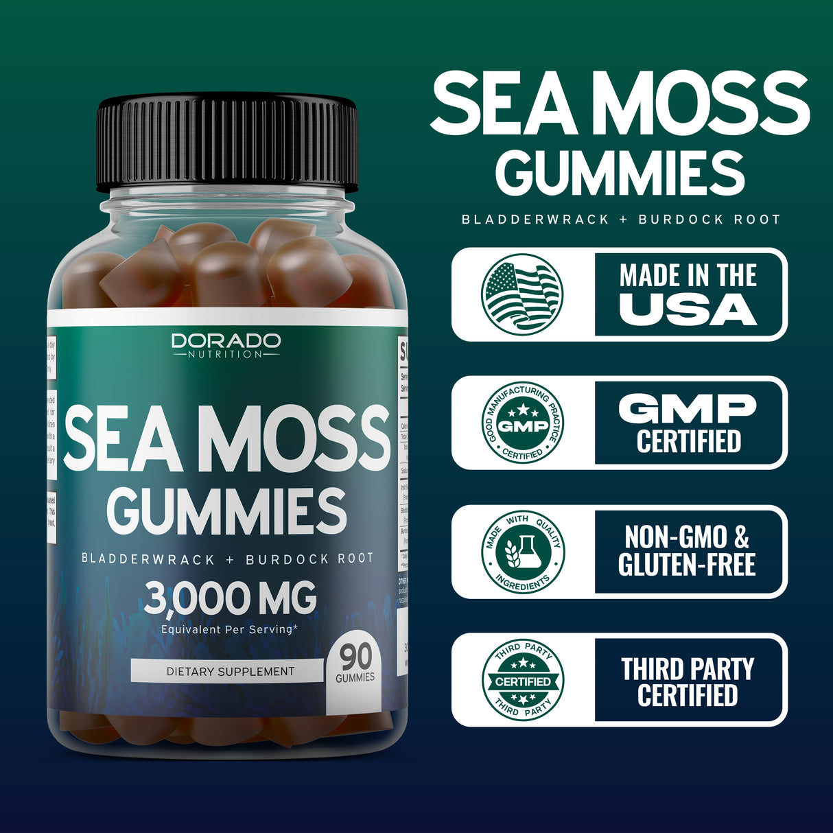 IRISH SEA MOSS GUMMIES (90 Gummies)