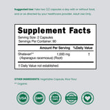 Organic Shatavari Capsules (180 Capsules)