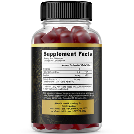 Shilajit Gummies For Men & Women (120 Gummies)