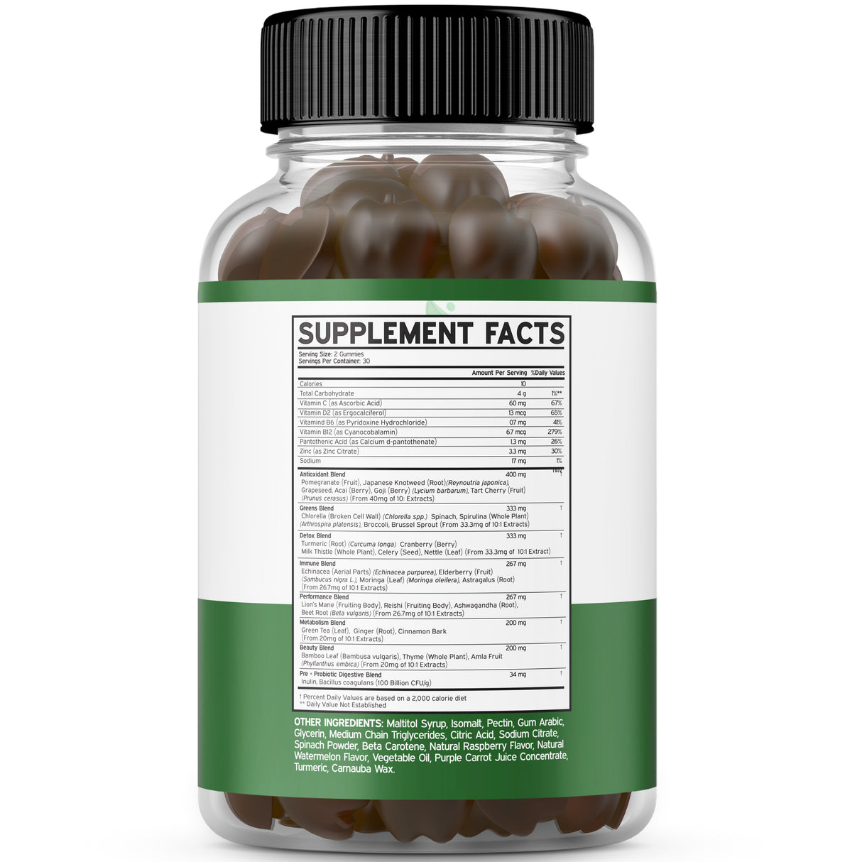 Fruit and Veggies Supplement - (120 Gummies)