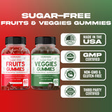 Fruit and Veggies Supplement - (120 Gummies)