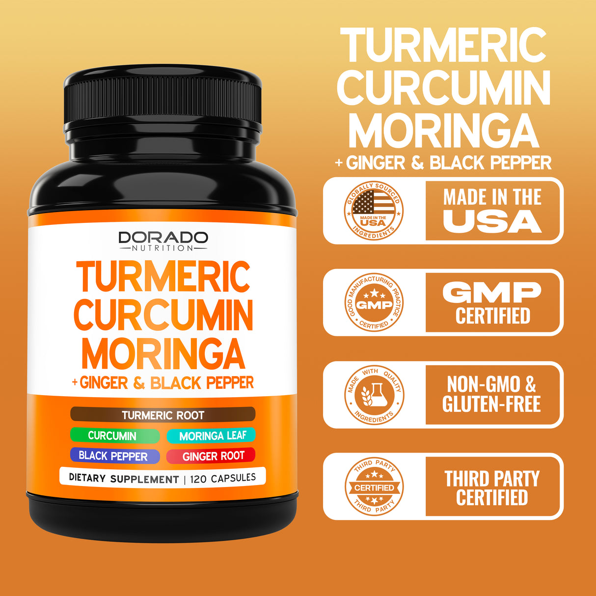 Turmeric Curcumin Supplement (120 Capsules)