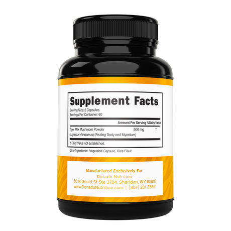 Tiger Milk Mushroom Supplement (120 Capsules)