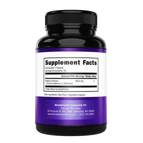 Saffron Flower Extract Supplement (90 Capsules) Women & Men