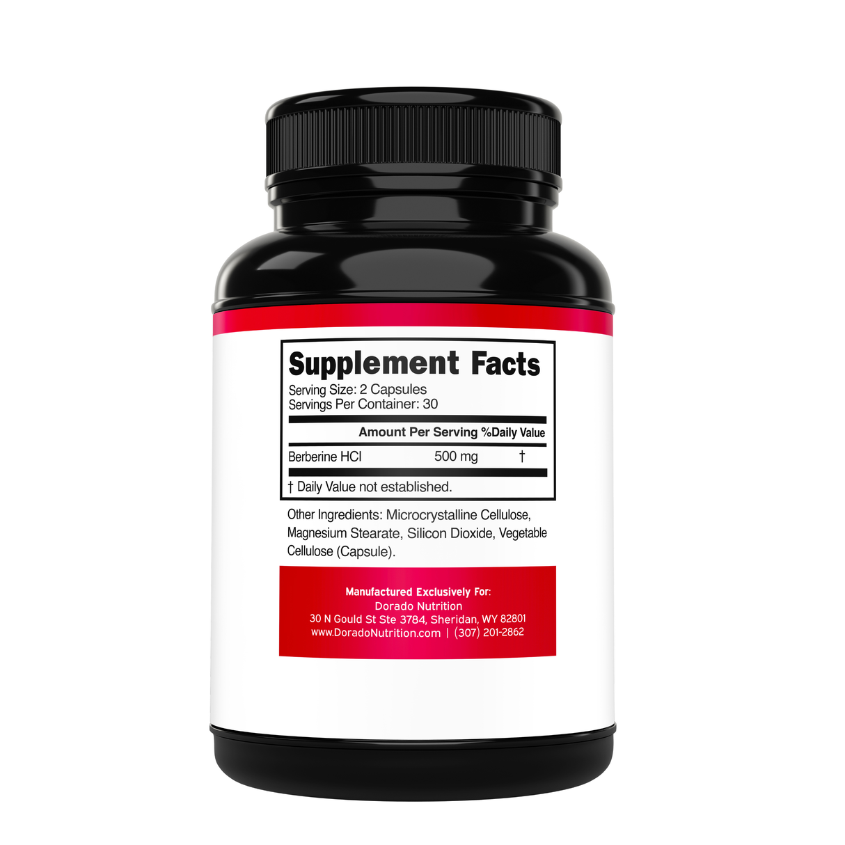 Berberine Supplement 500mg Per Serving (60 Capsules)