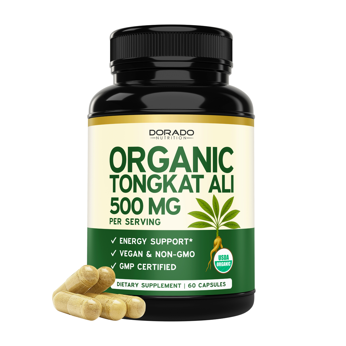 Organic Tongkat Ali for Men (60 Capsules)