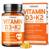 Vitamin D3 K2 Supplement (180 Softgels)